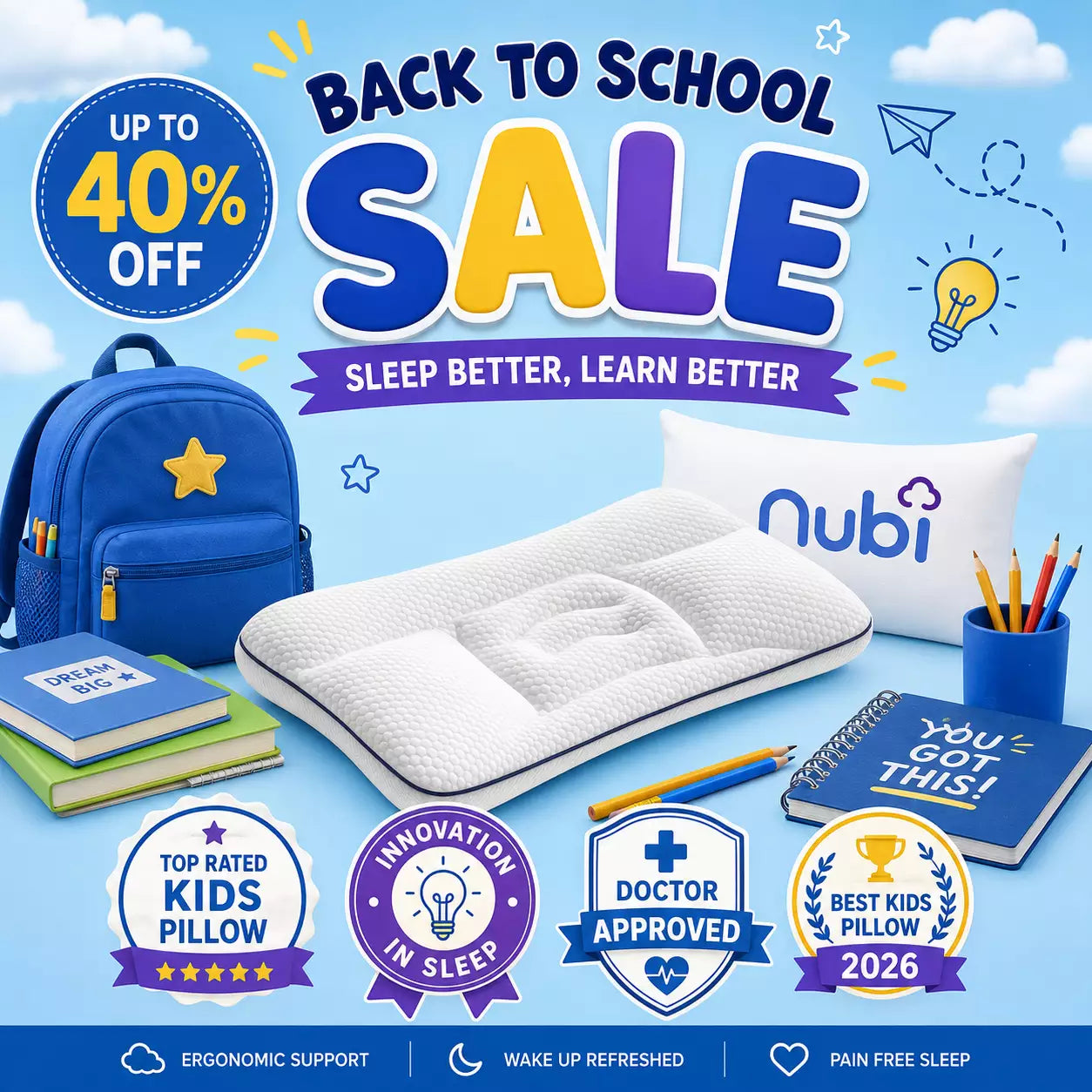 Nubi - High Tech Pillow for Kids